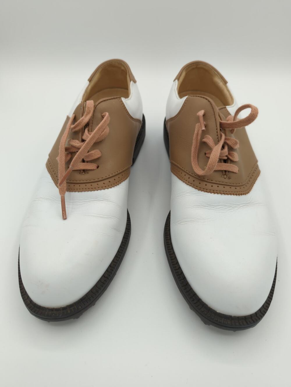 Nike Air Comfort Women's Size 7.5W Waverly White/Brown Soft Spike Golf Shoes